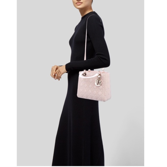 SOLD - Dior Quilted Cannage Pink Medium Lady Dior - Picture 8 of 8